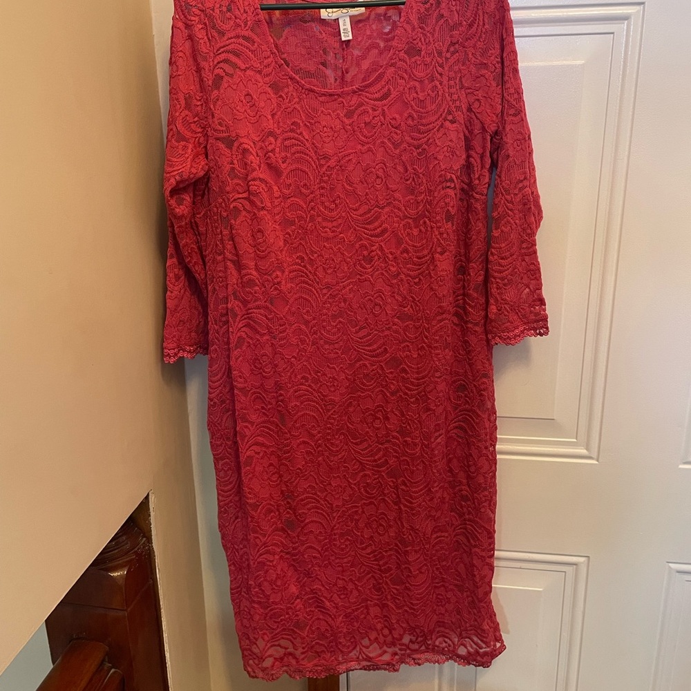 Maternity Jessica Simpson lace midi dress